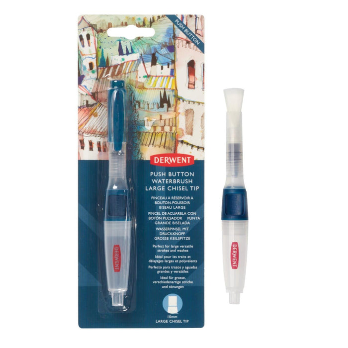 Derwent - Push Button Waterbrush Punta Ancha Biselada