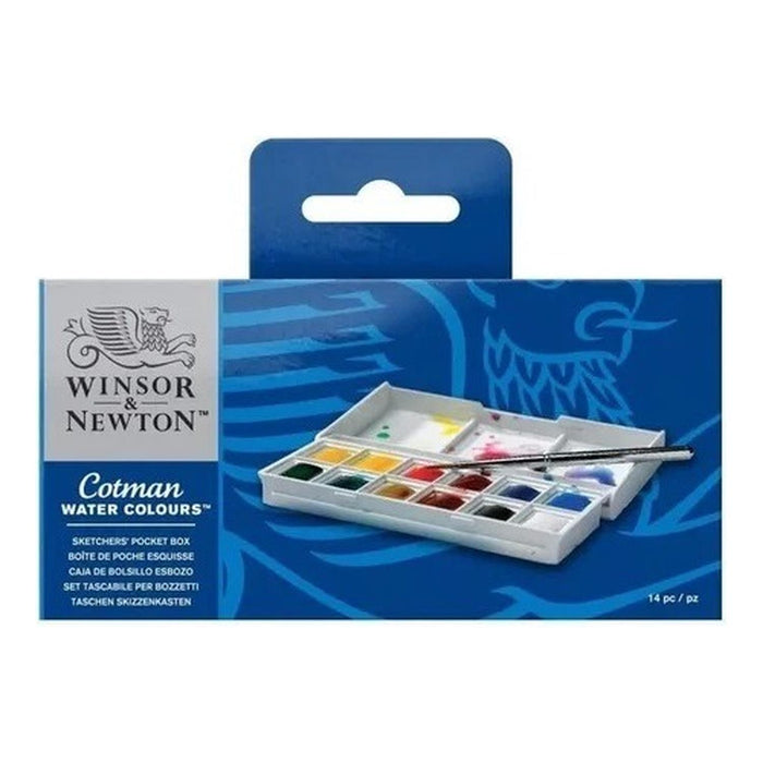 WINSOR AND NEWTON - COTMAN WATERCOLOUR SKETCHERS CAJA DE ACUARELA CON 12 MEDIAS PASTILLAS