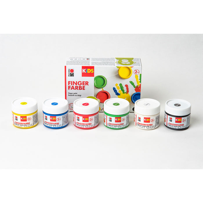 Set pintura para dedos Marabu Kids 6x100 ml