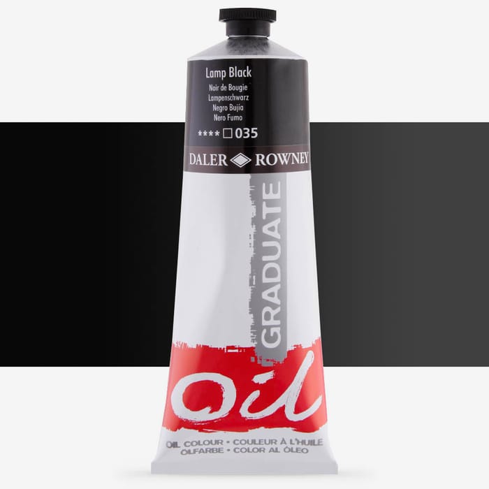 Pintura óleo Graduate 200ml Daler-Rowney Color: 035 lamp black