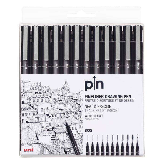 Set 12 calibrados Uni Pin fine liner