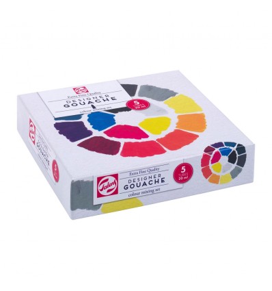 Set de Tempera Gouache Colores Primarios Talens 5x20ml