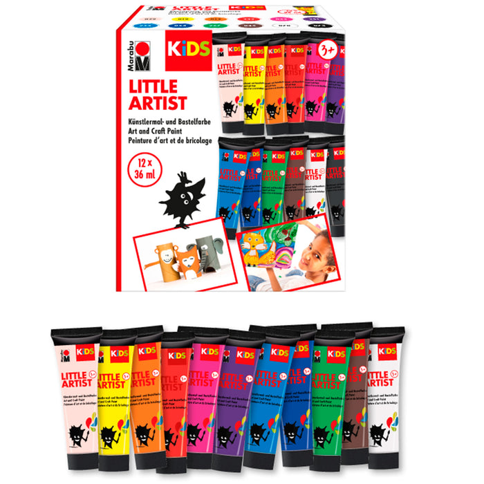 Set pintura para niños Little artist Marabu 12x36ml