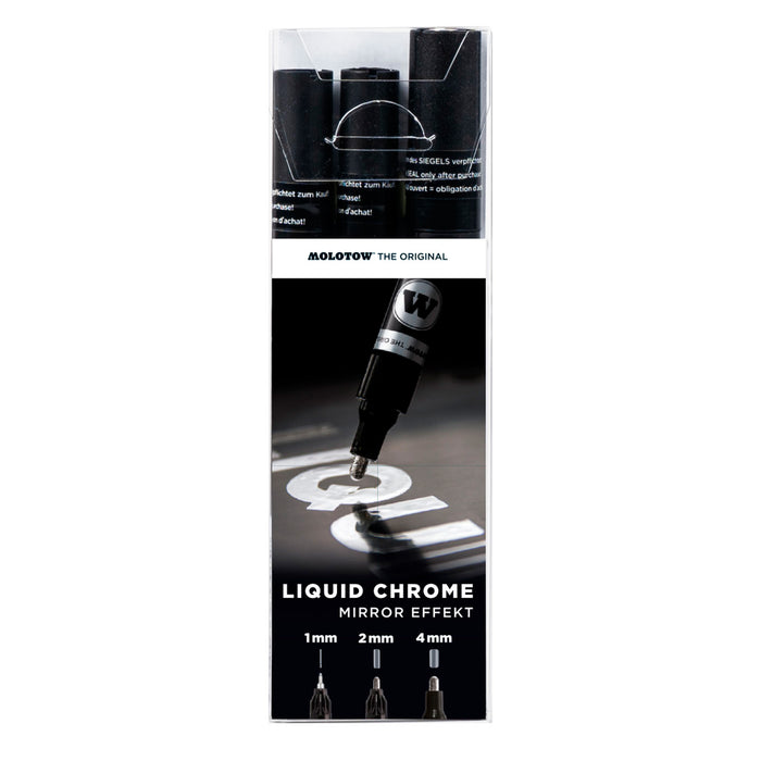 Set de rotuladores efecto cromado Liquid chrome - Molotow