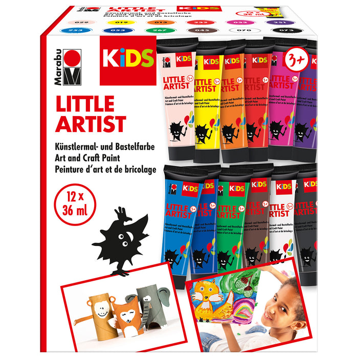 Set pintura para niños Little artist Marabu 12x36ml