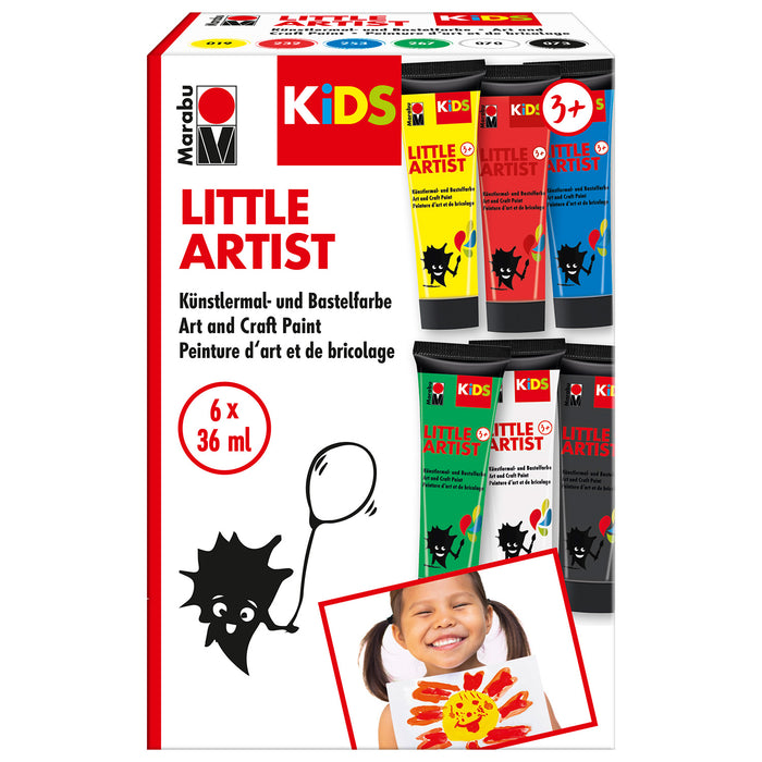 Set pintura para niños Little artist Marabu 6x36ml