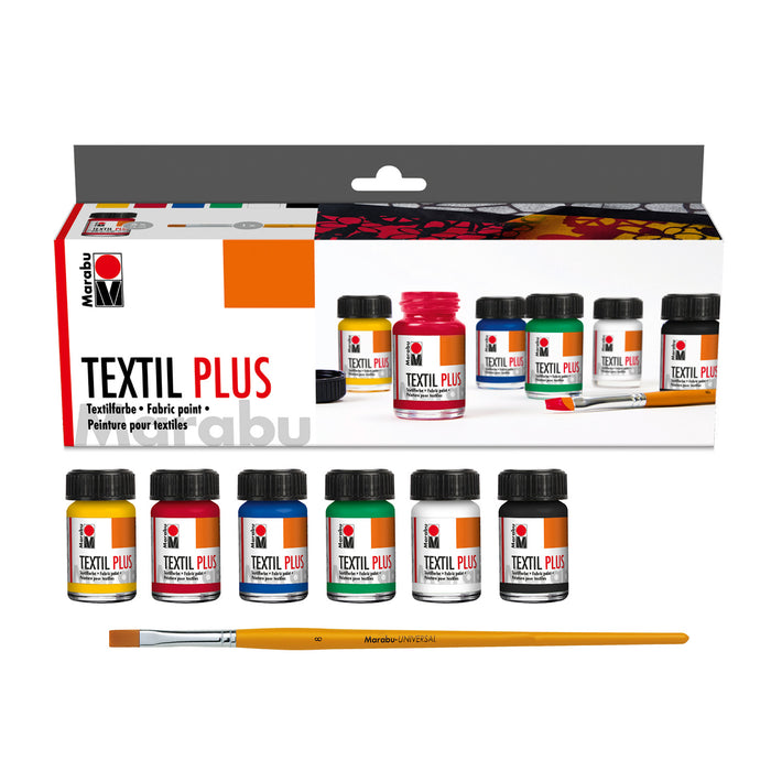 Set pintura textil plus Marabu 6x15ml