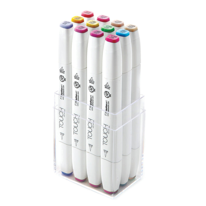 Set con 12 rotuladores tonos pastel TOUCH Twin Brush