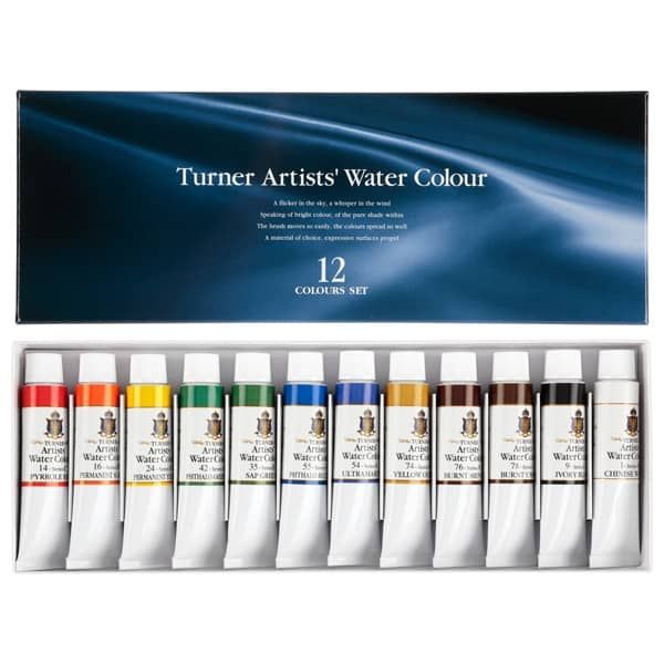 Set 12 Acuarelas en tubo 15ml Turner