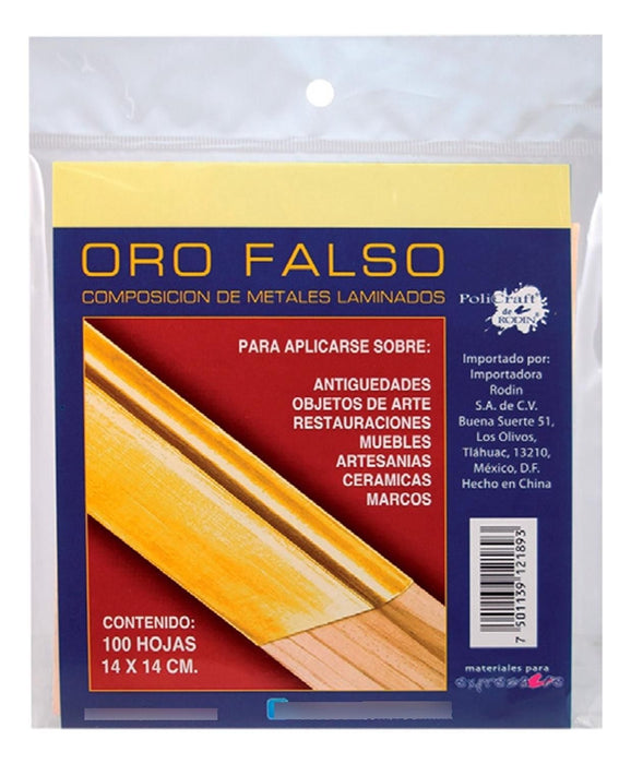 Pan de Oro falso 1ª qualidade 16x16