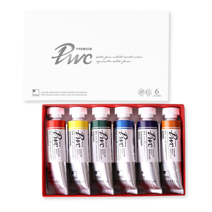 ShinHan - Set A Acuarela Extra Fina PWC 6 Unidades 15ml