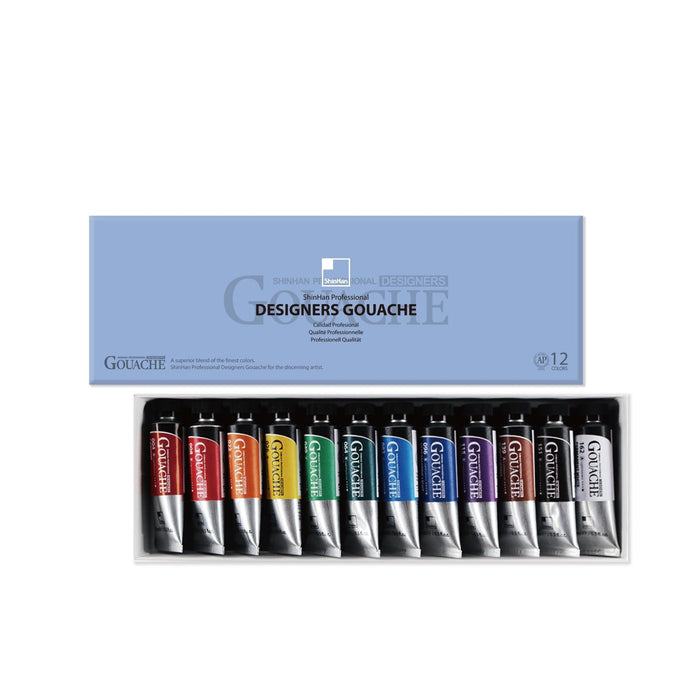 ShinHan - Set Gouache con 12 Tubos de 15ml