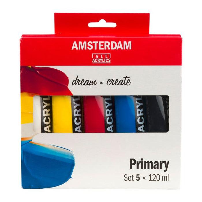 Set 5 Pintura acrílica Amsterdam colores primarios