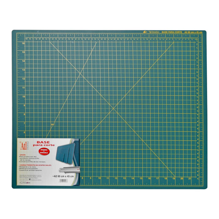 Tabla de corte de 45x30 cm verde