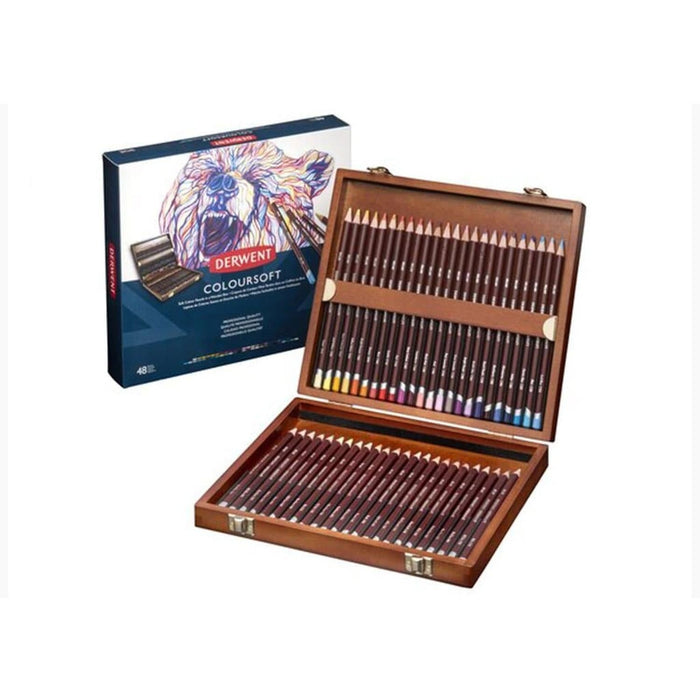 Caja madera de 72 lápices de color Coloursoft - Derwent