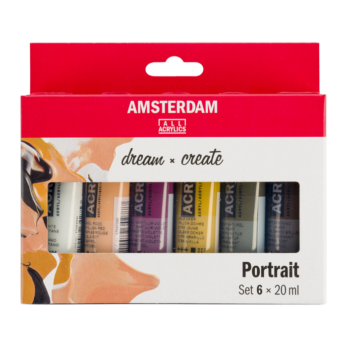 Set pintura acrílica 6 colores para retrato 20ml - Amsterdam