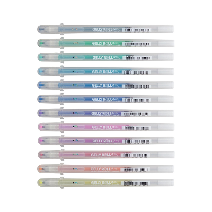 Set 6 bolígrafos Stardust brillantes de gel Gelly roll - Sakura