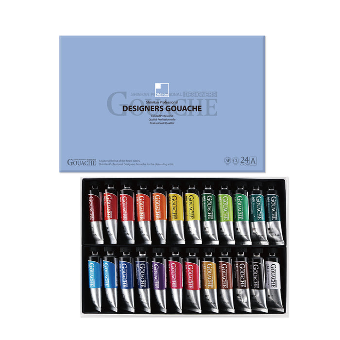 Set de Gouache profesional con 24 Tubos de 15ml A - ShinHan