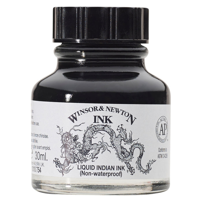 Tinta black indian ink 30 ml - Winsor & Newton