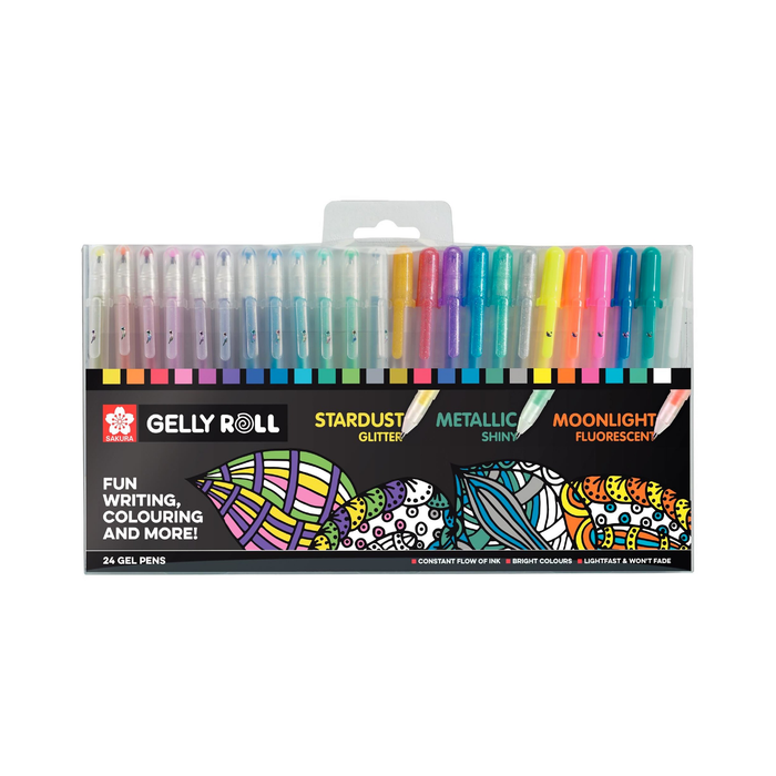 Set 24 bolígrafos de gel Gelly roll - Sakura