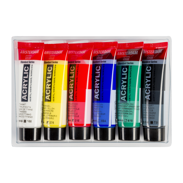 Set pintura acrílica 20ml 6 unidades - Amsterdam