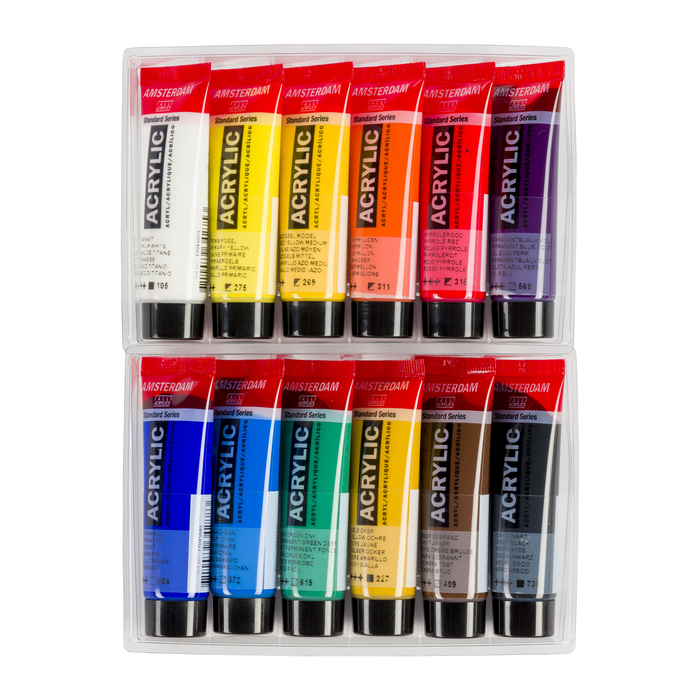 Set pintura acrílica 20ml 12 unidades - Amsterdam