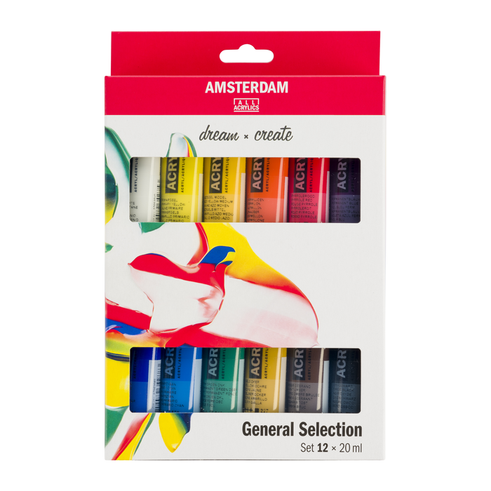 Set pintura acrílica 20ml 12 unidades - Amsterdam