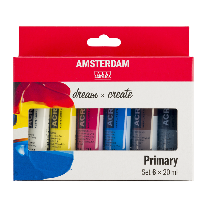 Set pintura acrílica 6 colores primarios 20ml - Amsterdam