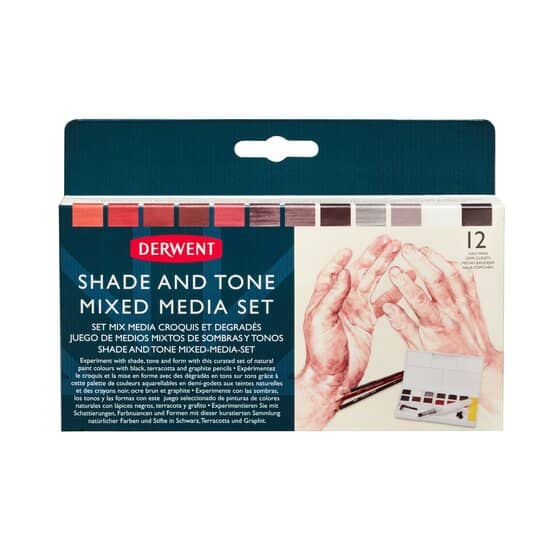 Set acuarelas mixtas Shade and Tone 15 tonos naturales y sombras - Derwent