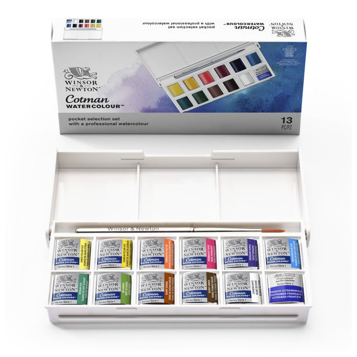 Set acuarela Cotman sketchers 12 medias pastillas - Winsor & Newton