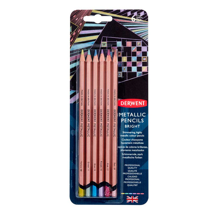 Set de 6 lápices de color metalizados - Derwent