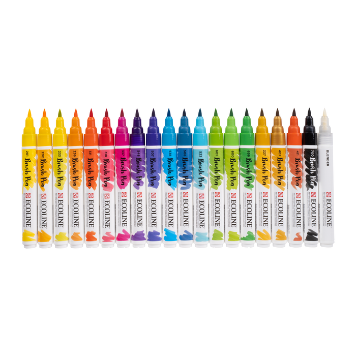 Set 20 Rotuladores Acuarelables Ecoline Brush Pen set BASICO