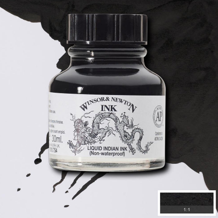 Tinta black indian ink 30 ml - Winsor & Newton