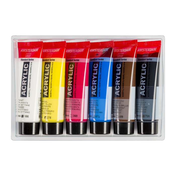 Set pintura acrílica 6 colores primarios 20ml - Amsterdam